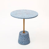 LINCYS Table d'appoint Table d'appoint Basse marbre Naturel Minimaliste Terrazzo Rond Salon Plateau Rond Table Tables d'appoint Salon pour Manger Petite Table