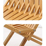 YLCJ Chaise de Jardin en Bambou de Loisirs en Bois Massif avec Chaise de Jardin, Chaise de Jardin Portable, Chaise de Plage extérieure