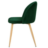 Nimara Chaise en velours au design scandinave, chaise de salle à manger et chaise de cuisine en tissu, chaise de salle à manger rose, gris, vert foncé, vert et bleu