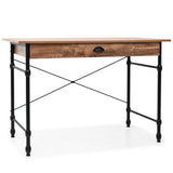 vidaXL Bureau avec Tiroir Couleur de Chêne Table d'Ordinateur Table Console