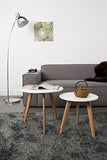 Felis Lifestyle Side Table BODINE Set of 2, Vinyle, Blanc, 50x50x45 cm