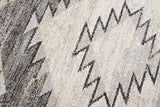 Tapiso Ethno Tapis Salon Chambre Jeunes Crème Gris Motif Ethnique Aztèque Géométrique Zigzags Moucheté Doux 300 x 400 cm
