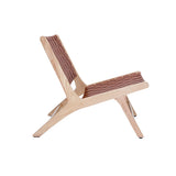 Miliboo Fauteuil Ethnique en Bois et Sangles tressées Marron Bondi