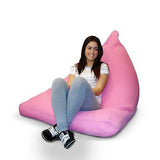 Beanbag Pouf Lounge Triangle Cuir synthétique XL 160 x 120 cm Beige