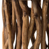 DESIGN DELIGHTS Table DAPPOINT Woods | Bois dacajou, 45x30 cm | Table Basse, Table en Bois, Table de téléphone, Tabouret en Bois de Racine, Tabouret pour Plantes