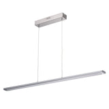 MW-Light 675012601 Suspension Barre LED Originale Style Moderne Armature en Acier Inox couleur Chrome pour Chambre Cuisine Bureau Hauteur Ajustable 19W LED incl.