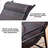 Fauteuils inclinables Fauteuil À Bascule Fauteuil En Rotin Naturel Fauteuil De Style Fauteuil À Bascule Old Man Back Fauteuil De Détente Extérieur Au Balcon Fauteuil À Bascule De Jardin Capacité De Ch