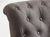 Méridienne Gauche Anouk en Tissu - Gris