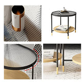 Générique Tables d'appoint Tables d'appoint, Table Basse de canapé, Table Basse Ovale en Verre de Salon, Grande et Petite Table Basse combinée Table Basse Tables de Chevet (Couleur : B)