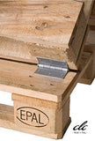 clc Canapé à roulettes en Palettes Pliant Deux Places Made in Italy EPAL Eco - Bois Non Verni