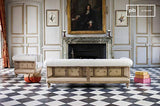 canapé Chesterfield montaigu - Bois Massif, Haute résistance, Grand Confort d'assise, Rembourrage intérieur Dense | Le Charme d'un canapé Chesterfield en Lin - Blanc perlé (L218 x H72 x P82 cm)