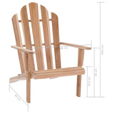 Tidyard Chaise Adirondack Bois de Teck pour Jardin ou Patio