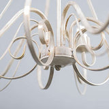 Qazqa Lustre | Chandelier Classique Rustique - Giuseppe Hl Lampe Blanc Crème - E14 - Convient pour LED - 5 x 40 Watt