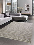 CARPETIA Tapis Sisal Intérieure & Extérieure Balcon Cuisine Terrasse Salle de Séjour - Motif À Losange - Beige crème Größe 140x200 cm