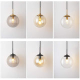 I-xun Applique murale boule de verre Lampes murales en laiton E27 Douille Goutte Abat-jour luminaire Veilleuse pour le salon, la chambre à coucher (Clair, 20cm)
