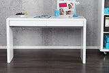 DuNord Bureau Design Blanc Brillant 120 cm