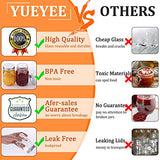 6 Paquets Bocaux en Verre Avec Couvercles, Mason Jars 450ml Bocaux de Stockage de Nourriture Pour Conserve Confiture,Yaourts de Miel Haricots Avec des Couvercles de Rechange 18pcs