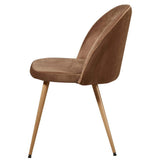 Chaise de Séjour Scandinave velours,Taupe, 47cm x 77cm x 50cm, Lot de 4