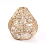 pologmase Abat Jour en Macramé - Corde en Papier Rotin Boho Tissé À La Main Couverture De Suspension Suspendue Boho Abat Jour en Osier pour Îlot De Cuisine, Chambre, Restaurant, Salle À Manger