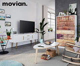Marque Amazon - Movian - Table basse ovale Adour Modern, 55 x 110 x 39, Blanc