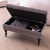 Pureday Siège Polly 2 Places Noble 4 Rouleaux Pliant Coton de Bois 83 x 43 x 40 cm Gris