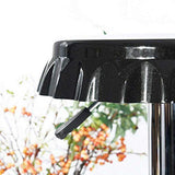 Bakaji Lot de 2 tabourets de bar et cuisine hauts en forme de bouchon de bouteille pivotant repose-pieds chromé/noir pour maison, cuisine, salon, salle à manger