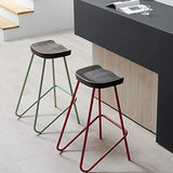 Tabourets de Bar Hauts Chaises de Bar Petit déjeuner de tabouret de bar en bois massif d'art de fer industriel de cuisine cuisine bistrot café chaise de siège rustique vintage, 46 * 46 * 74cm Tabouret