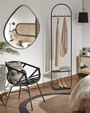 Kave Home - Chaise de Salle à Manger Kaly en rotin Noir avec accoudoirs et Pieds en Acier Noir