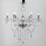 SAILUN 6 lustre en cristal lustre pampilles moderne vintage plafonnier lampe pendentif E14 suspension pour le salon, salle à manger, chambre à coucher (6-lustre)