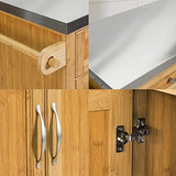 SoBuy® FKW70-N Meuble de Rangement Cuisine Buffet de Cuisine Roulant Desserte sur roulettes en Bambou - Plans de Travail en Acier INOX Grande Armoire de Rangement