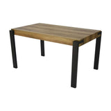 ZONS Table de Salle à Manger 4 à 6 Personnes, Bois et Noir,