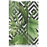 Feeby Frames Paravent déco Feuilles Impression 1 Face 3 Panneaux Vert 110x150 cm
