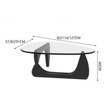 LOGAUT Table Basse en Verre Triangulaire, Table Basse Moderne, Table Basse Moderne du Milieu du Siècle, Petite Table Basse en Verre, pour Salon, Patio