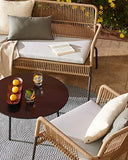 Kave Home - Canapé 2 Places Samanta en Corde Maron 133 cm