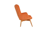 BHDesign Sylvia - Fauteuil Moderne scandinave - Tissu - Coloris Orange