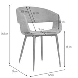 Milton & Oldbrook Bouclette Chaise de Salle à Manger Pula Blanc