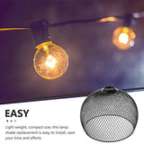 Zerodeko Abat-Jour De Suspension Noir Accessoires D'abat-Jour De Suspension Industrielle En Maille Rétro En Métal/Abat-Jour De Lumière De Couloir Adapté À La Prise E26 / E27light (3)