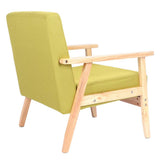 Fauteuil Relax Salon Chaise Salon Fauteuil Salon Fauteuil de Télévision Chaise Rembourrée Fauteuil Rembourré Durable Fauteuil Salon en Bois pour Salle de Séjour Chambre Jardin 63,5 x 63 x 70cm