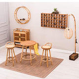 Chaise De Bar en Bambou Et Rotin De Style Japonais Rétro Simple Et À La Mode Chaise Rotative Homestay Bar Tabouret Haut (Color : A, Size : 36 * 36 * 83cm)