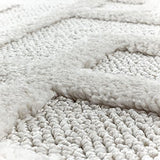 Tapis Moderne Design, élégant, Effet 3D Boho en Losange, rectangulaire, Facile d'entretien, Tapis de Salon, Taille:80 x 250 cm, Couleur : crème