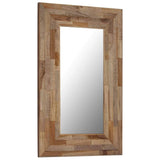 Tidyard Miroir Murale | Miroir Salle de Bain | Miroir Bois Rectangulaire Teck Recyclé 50 x 80 cm