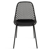 IDMarket - Lot de 4 chaises Maelys Noires Pied métal pour Salle à Manger