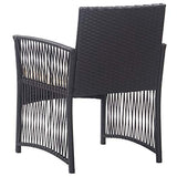 vidaXL 2X Fauteuils de Jardin avec Coussins Chaise de Patio Fauteuil de Terrasse Chaise de Jardin Fauteuil d'Extérieur Noir Résine Tressée