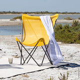 Lafuma Fauteuil d'extérieur, Pliable et compact, MAXI POP UP, Batyline, Couleur: Seigle, LFM1837-8548