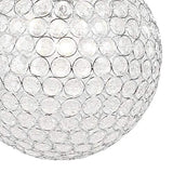 Suspension chrome, cristaux plastiques clairs, D:300, H:1550, excl. 1xE27 60W 230V, 0x 0W 0V