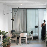 RUZMY E27 RéTro Bras Long Applique, Prise Avec Interrupteur, Ajustable Bras Oscillant Chevet Applique Murale Fer Restaurant Eclairage Bras Long Pole Lampe Murale Chambre Lampe De Lecture
