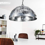 Suspension Svanfolk en métal gris effet rouille, lampe pendante rétro-industriel à hauteur variable, max. 121 cm, Ø 62, idéale dans un salon vintage, pour 1 ampoule E27 max 25 Watt, compatible LED