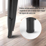 HOMCOM Lot de 4 tabourets de Bar Industriel avec Dossier Hauteur Assise 76,5 cm métal Noir