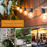 IREGRO Guirlande Lumineuse G40 Lampes Cordes 40 Ampoule 12.8 M Etanche Décoratif S’Allume pour l’Indoor, Outdoor, Chambre, Patio, Mariage, Fête, Décorations de Noël