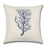 HuifengS Lot de 4 Housses de coussin en lin, housses carrées décoratives avec motifs de forêt et plantes tropicales, idéales pour canapés, lits, chaises, 45 x 45 cm, Lin, Zt010., 45 x 45 Centimeters